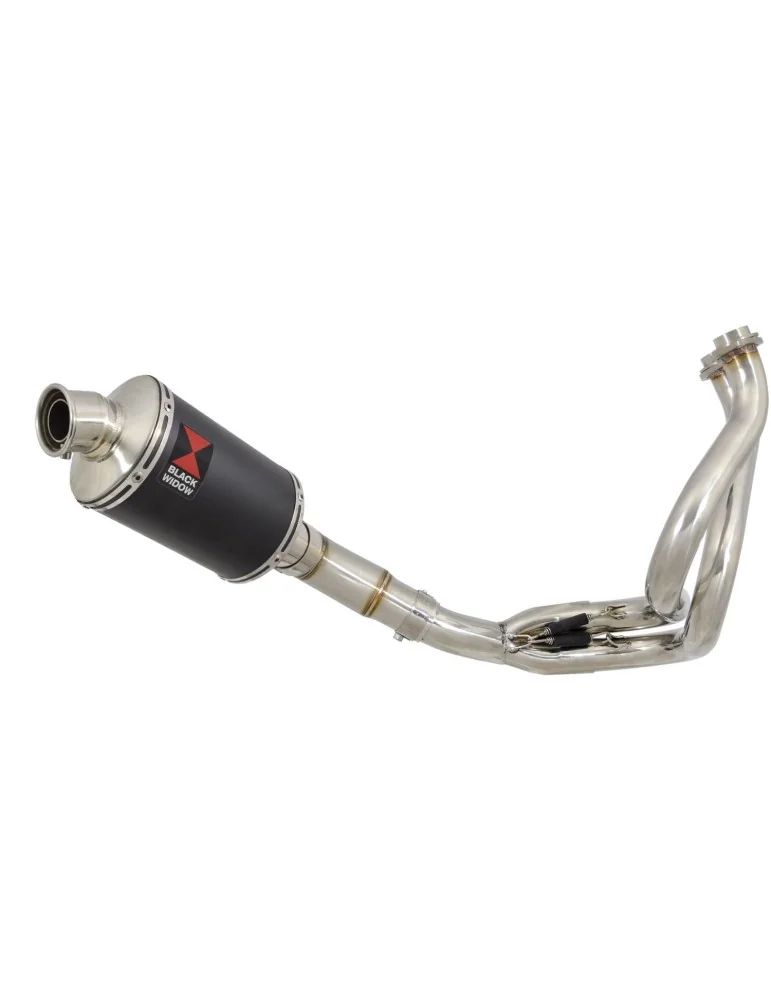 Kawasaki Z-650 2017 - 2021 Decata Passage Bas Ligne complète + Silencieux Ovale Noir en Inox 230mm