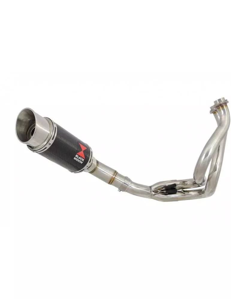 Kawasaki Z-650 2017 - 2021 Decata Passage Bas Ligne complète + Silencieux Rond En Carbone 200mm