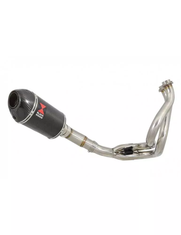 Kawasaki Z-650 2017 - 2021 Decata Passage Bas Ligne complète + Silencieux Ovale En Carbone 200mm
