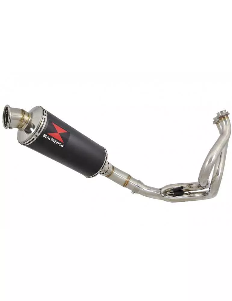Kawasaki Z-650 2017 - 2021 Decata Passage Bas Ligne complète + Silencieux Rond Noir en Inox 300mm