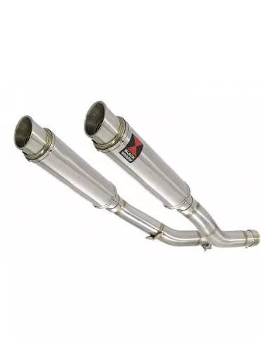 KAWASAKI Z1000 ZR1000A 2003 04 05 06 4-2 Exhaust Silencieuxs Rond GP Style Stainless Silencieuxs 350mm