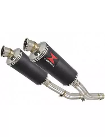 KAWASAKI Z1000 ZR1000A 2003 04 05 06 4-2 Silencieux Rond Noir En Inox 300mm