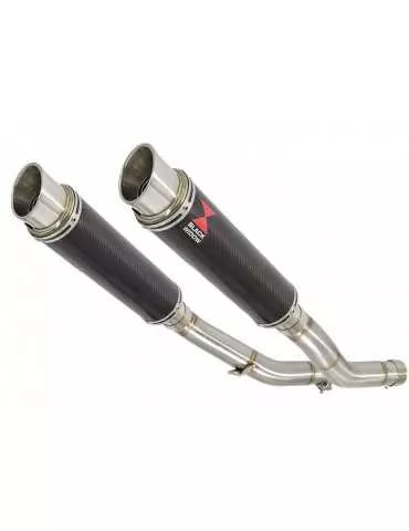 KAWASAKI Z1000 ZR1000A 2003 04 05 06 4-2  Silencieux Rond GP Style En Carbone 350mm