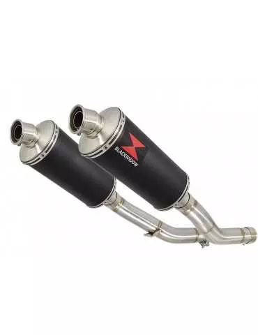 KAWASAKI Z1000 ZR1000A 2003 04 05 06 4-2  Silencieux Ovale Noir En Inox 300mm