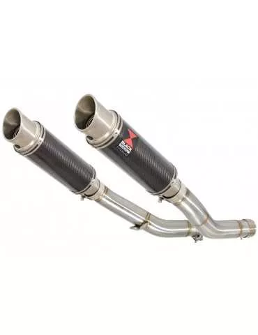 KAWASAKI Z1000 ZR1000A 2003 04 05 06 4-2  Silencieux Rond En Carbone + Canule en Titane 230mm