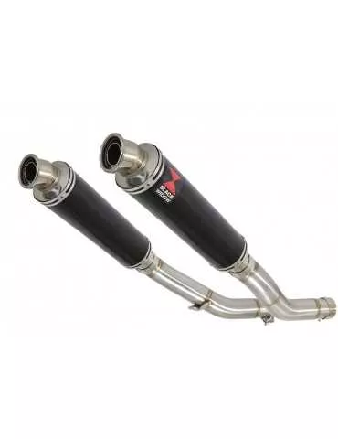 KAWASAKI Z1000 ZR1000A 2003 04 05 06 4-2  Silencieux Rond Noir En Inox 350mm