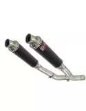 KAWASAKI Z1000 ZR1000A 2003 04 05 06 4-2  Silencieux Rond Noir En Inox 350mm