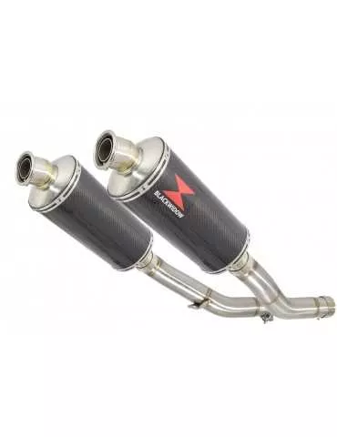 KAWASAKI Z1000 ZR1000A 2003 04 05 06 4-2  Silencieux Ovale En Carbone 300mm