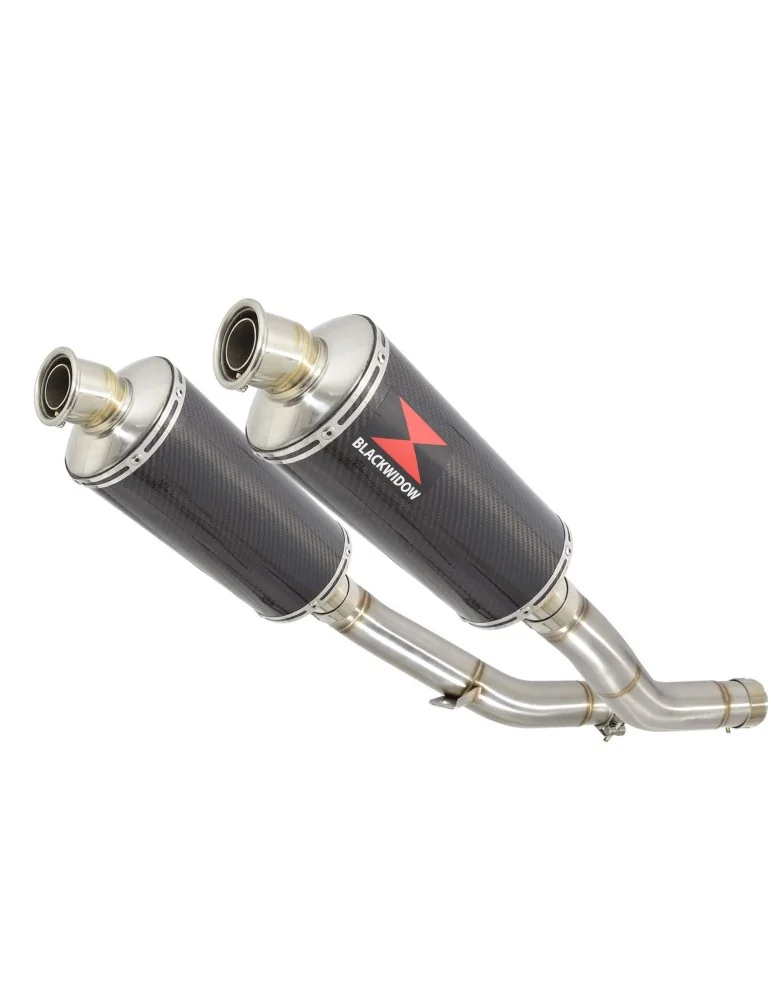 KAWASAKI Z1000 ZR1000A 2003 04 05 06 4-2  Silencieux Ovale En Carbone 300mm