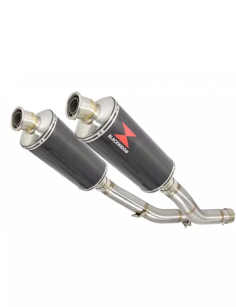 KAWASAKI Z1000 ZR1000A 2003 04 05 06 4-2  Silencieux Ovale En Carbone 300mm
