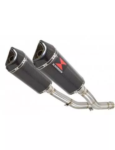 KAWASAKI Z1000 ZR1000A 2003 04 05 06 4-2  Silencieux Hexagonale En Carbone + Canule en Carbone 300mm