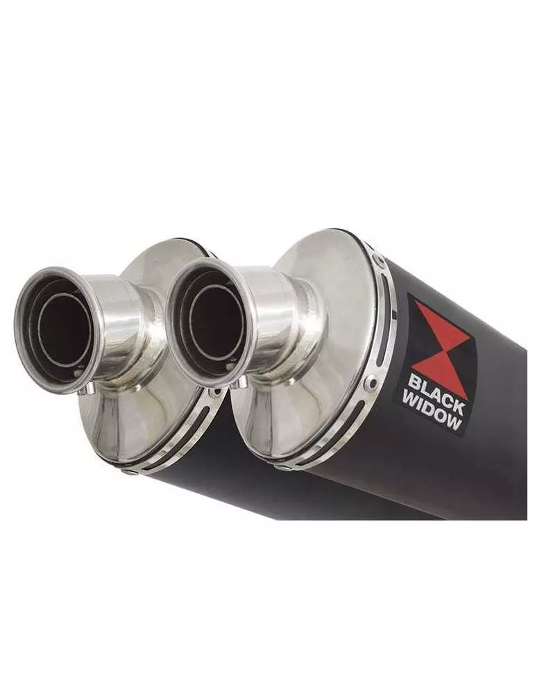 KAWASAKI Z1000 ZR1000A 2003 04 05 06 4-2  Silencieux Ovale Noir En Inox 230mm