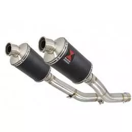 KAWASAKI Z1000 ZR1000A 2003 04 05 06 4-2  Silencieux Ovale Noir En Inox 230mm