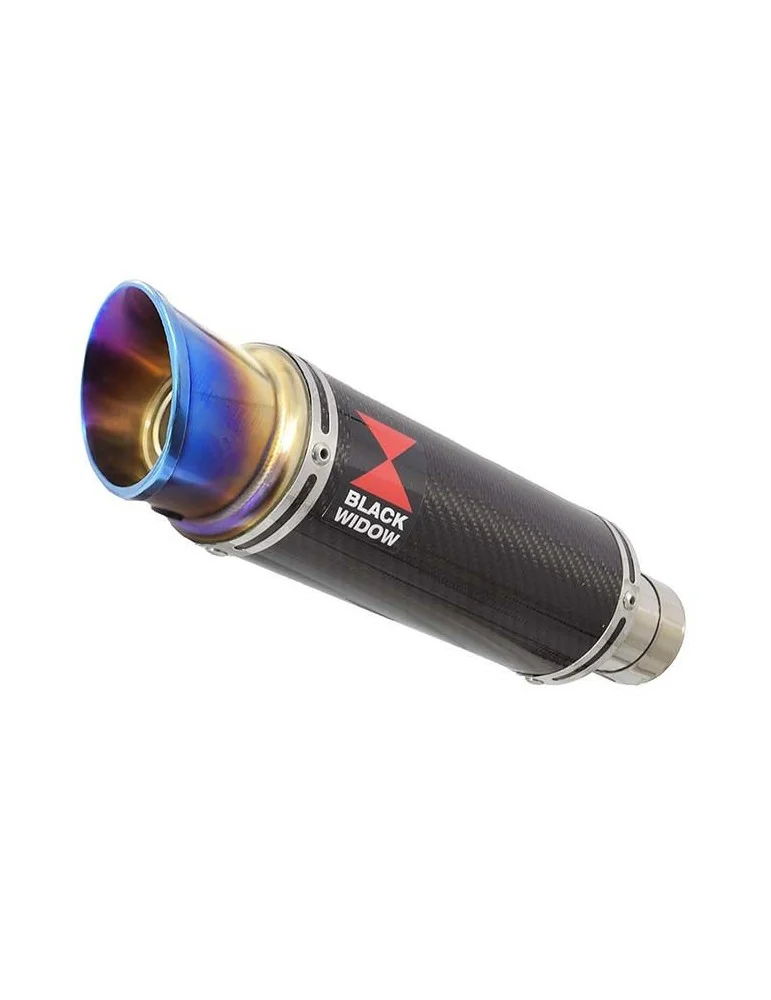Z750 ZR750 Z750S 04 05 06 Tube de raccord et Silencieux GP Rond En Carbone + Canule en Inox Anodisé 230mm