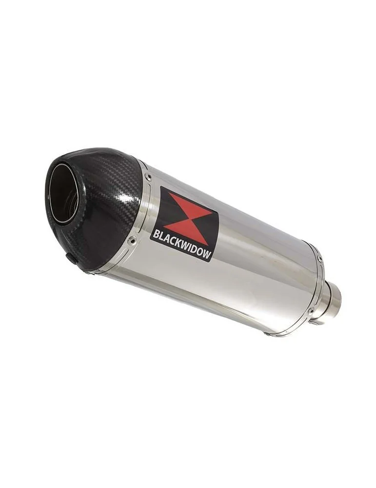 Z750 ZR750 Z750S 04 05 06 Tube de raccord et Silencieux Ovale En Inox + Canule En Carbone 300mm