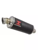 Z750 Z750R Z750L 07-14 Tube de raccord et Silencieux Rond Noir En Inox 300mm