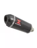Z750 Z750R Z750L 07-14 Tube de raccord et Silencieux Ovale En Carbone + Canule en Carbone 300mm