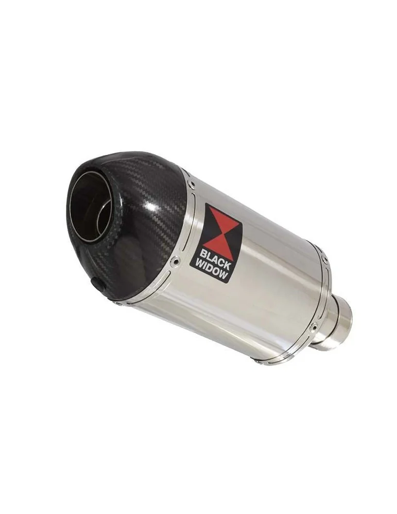 Z750 ZR750 Z750S 04 05 06 Tube de raccord et Silencieux Ovale En Inox + Canule En Carbone 200mm