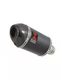 Z750 Z750R Z750L 07-14 Tube de raccord et Silencieux Ovale Noir En Inox + Canule En Carbone 200mm