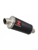 Z750 Z750R Z750L 07-14 Tube de raccord et Silencieux Ovale Noir En Inox 300mm