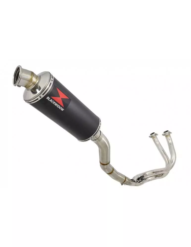 Ninja 650 2017 Decata Passage Haut Ligne complète + Silencieux Rond Noir en Inox 300mm