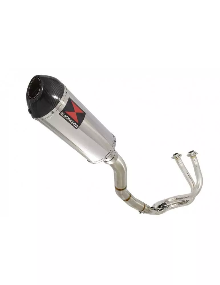 Ninja 650 2017 Decata Passage Haut Ligne complète + Silencieux Ovale en Inox & Canule en Carbone 300mm