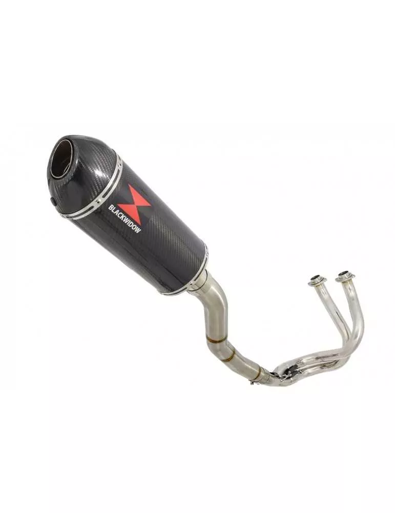 Ninja 650 2017 Decata Passage Haut Ligne complète + Silencieux Ovale En Carbone + Canule en Carbone 300mm