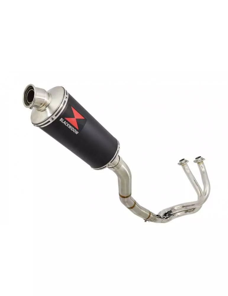 Ninja 650 2017 Decata Passage Haut Ligne complète + Silencieux Ovale Noir en Inox 300mm