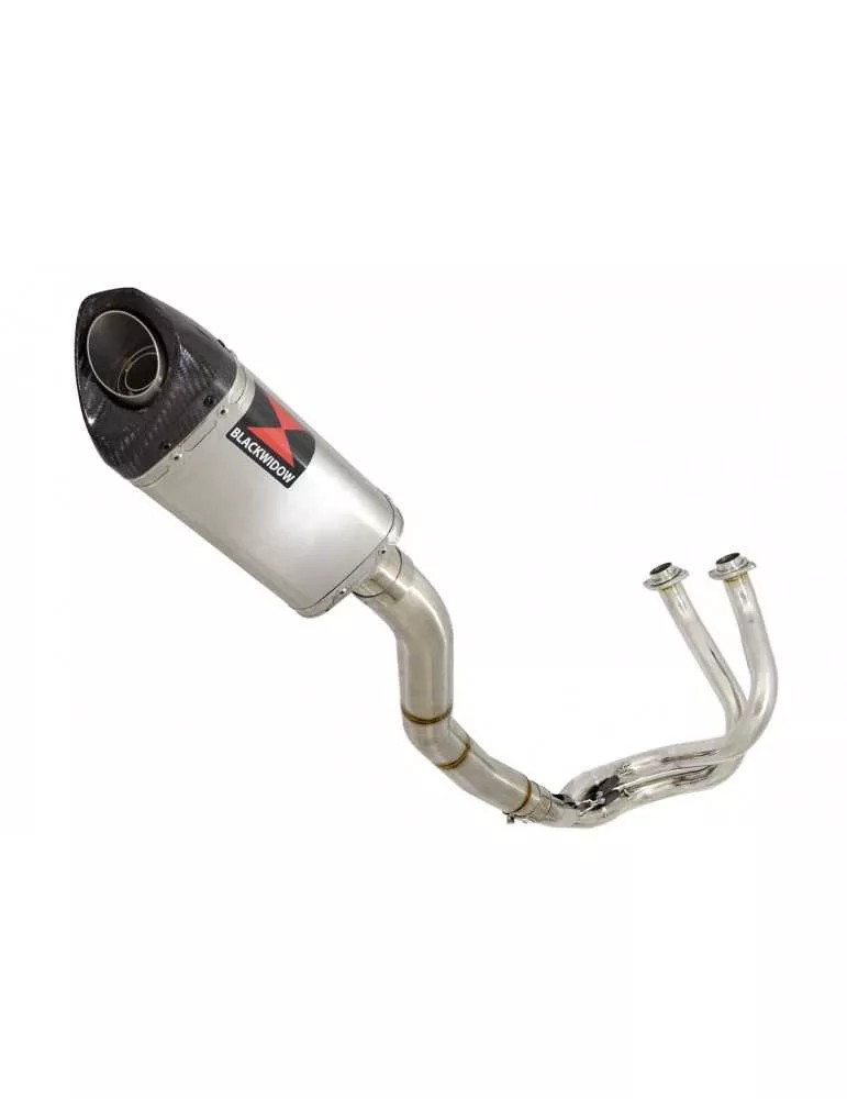 Ninja 650 2017 Decata Passage Haut Ligne complète + Silencieux Tri Ovale en Inox & Canule en Carbone 250mm