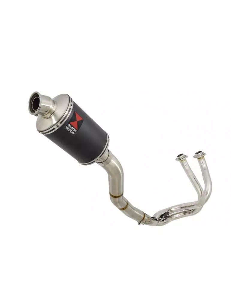 Ninja 650 2017 Decata Passage Haut Ligne complète + Silencieux Ovale Noir en Inox 230mm