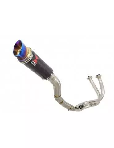 Ninja 650 2017 Decata Passage Haut Ligne complète + Silencieux GP Rond En Carbone + Canule en Inox Anodisé 230mm