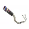 Ninja 650 2017 Decata Passage Haut Ligne complète + Silencieux GP Rond En Carbone + Canule en Inox Anodisé 230mm