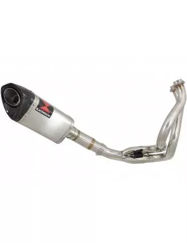 Ninja 650 2017 Decata Passage Bas Ligne complète + Silencieux Tri Ovale en Inox & Canule en Carbone 250mm