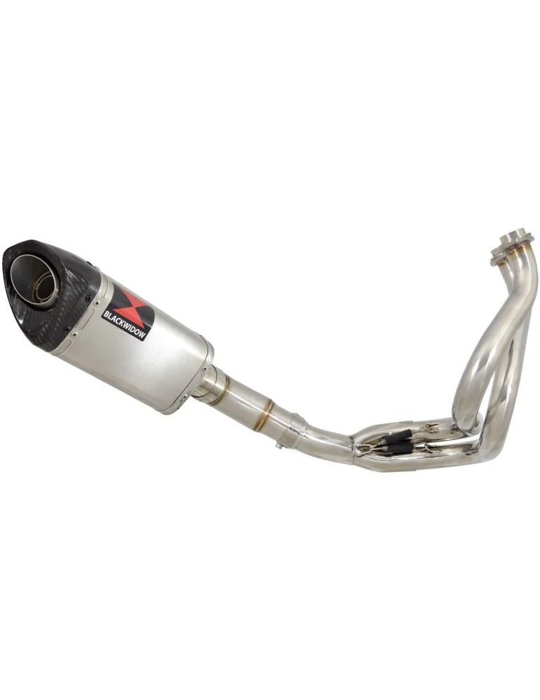 Ninja 650 2017 Decata Passage Bas Ligne complète + Silencieux Tri Ovale en Inox & Canule en Carbone 250mm