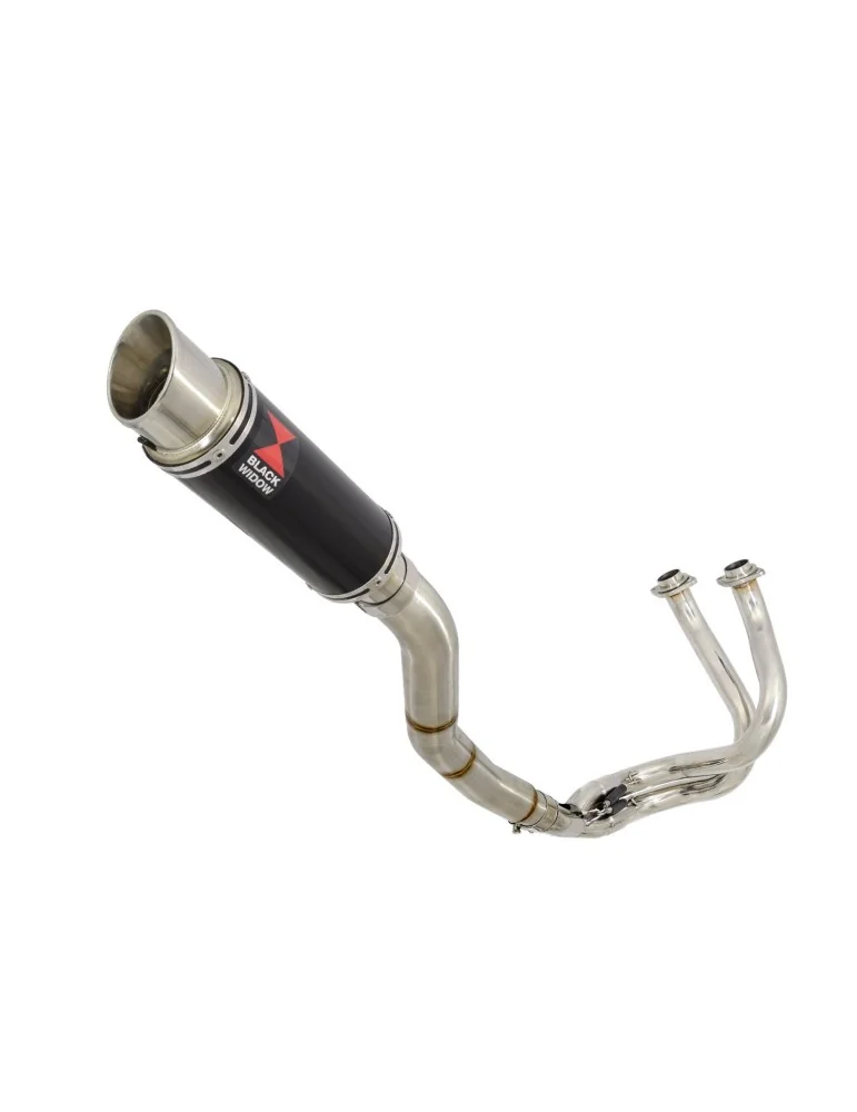 Ninja 650 2017 Decata Passage Haut Ligne complète + Silencieux GP Rond Noir en Inox 230mm