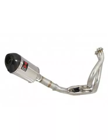 Ninja 650 2017 Decata Passage Bas Ligne complète + Silencieux Ovale en Inox & Canule en Carbone 200mm