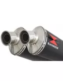 Z1000 2010-2017 4-2 Tube de raccords & Silencieux Ovale Noir En Inox 400mm
