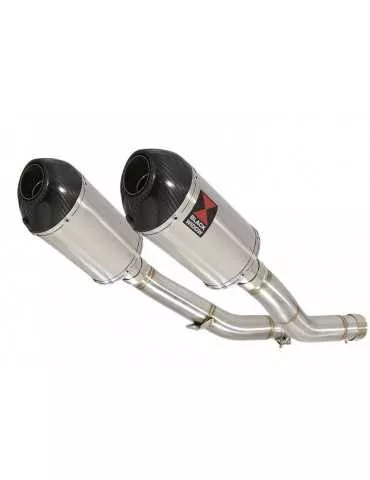 KAWASAKI Z1000 ZR1000A 2003 04 05 06 4-2 Silencieux Ovale En Inox + Canule en Carbone 200mm