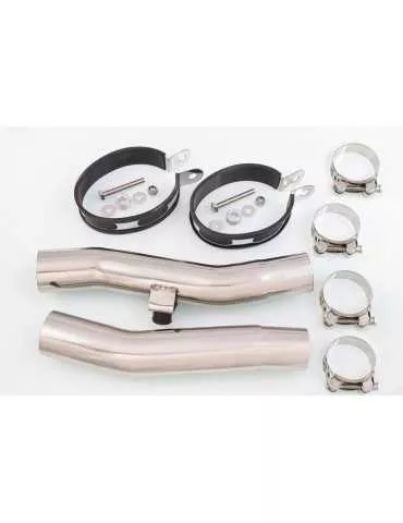 Z1000 2010-2017  4-2 Tube de raccords & Silencieux Rond Noir en Inox 400mm