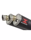 Z1000 2010-2017 Falco   4-2 Tube de raccords & Silencieux Rond Noir En Inox 300mm