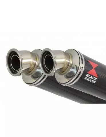 Z1000 2010-2017  4-2 Tube de raccords & Silencieux Rond En Carbone 350mm