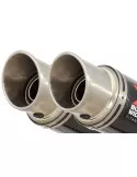 Z1000 2010-2017 4-2 Tube de raccords & Silencieux Rond En Carbone + Canule en Titane 230mm