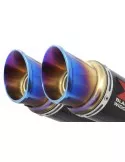 Z1000 2010-2017 4-2 Tube de raccords & Silencieux Rond GP Style en Carbone + Canule en Inox Anodisé 230mm