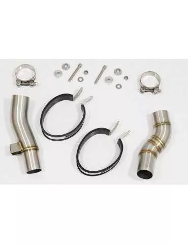 Z1000 2010-2017  4-2 Tube de raccords & Silencieux Ovale Noir En Inox + Canule en Carbone 300mm