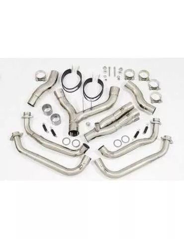 Z1000 2010-2017 4-2 Decata Ligne complète / Silencieux Ovale En Inox & Canule En Carbone 400mm