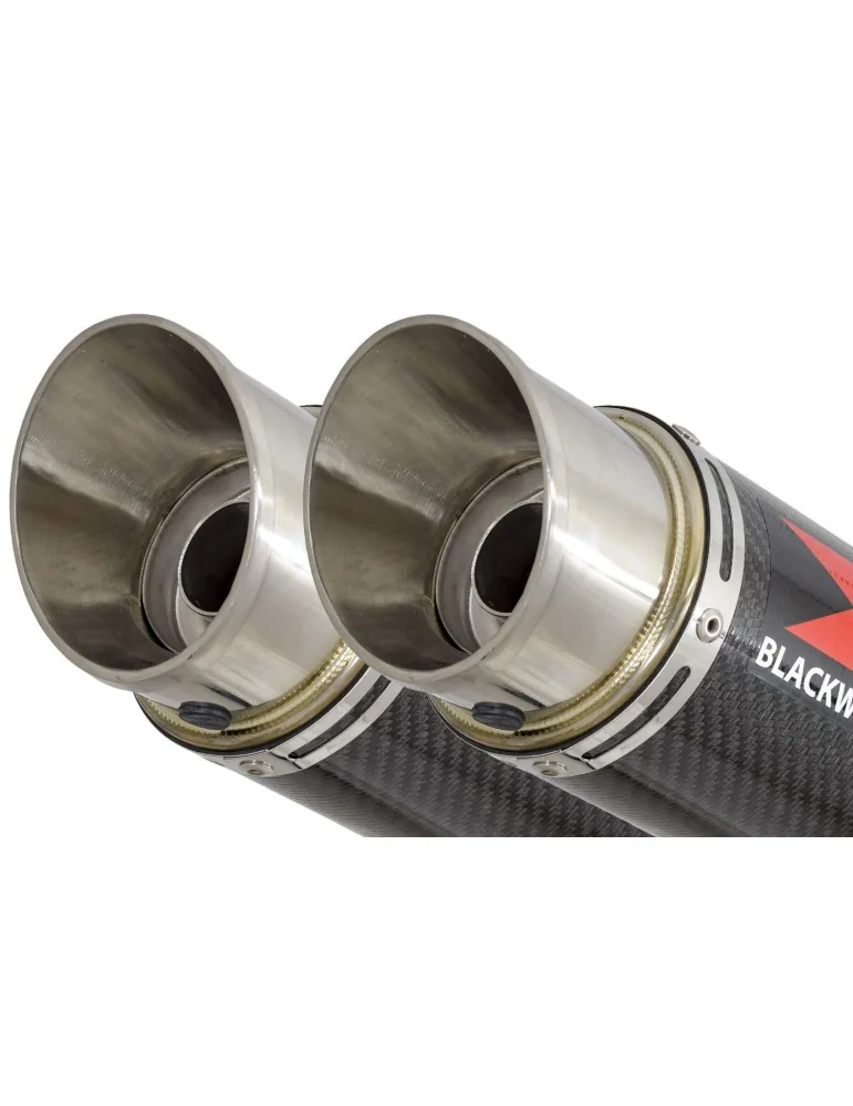 Z1000 2010-2017 4-2 Decata Ligne complète / Silencieux GP Rond En Carbone & Canule en Inox 360mm