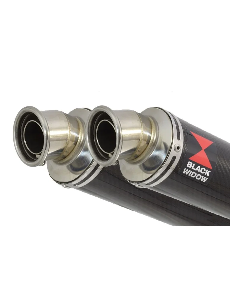 Z1000 2010-2017 4-2 Decata Ligne complète / Silencieux Rond En Carbone & Canule en En Inox 350mm