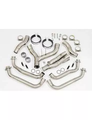 Z1000 2010-2017 4-2 Decata Ligne complète / Silencieux GP Style Rond Noir en Inox 360mm