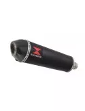 Z1000 2010-2017 4-1 Decata Ligne complète / Silencieux Ovale Noir en Inox + Canule en Carbone 400mm