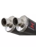 Z1000 2010-2017 4-2 Decata Ligne complète / Silencieux Ovale En Carbone & Canule En Inox 300mm